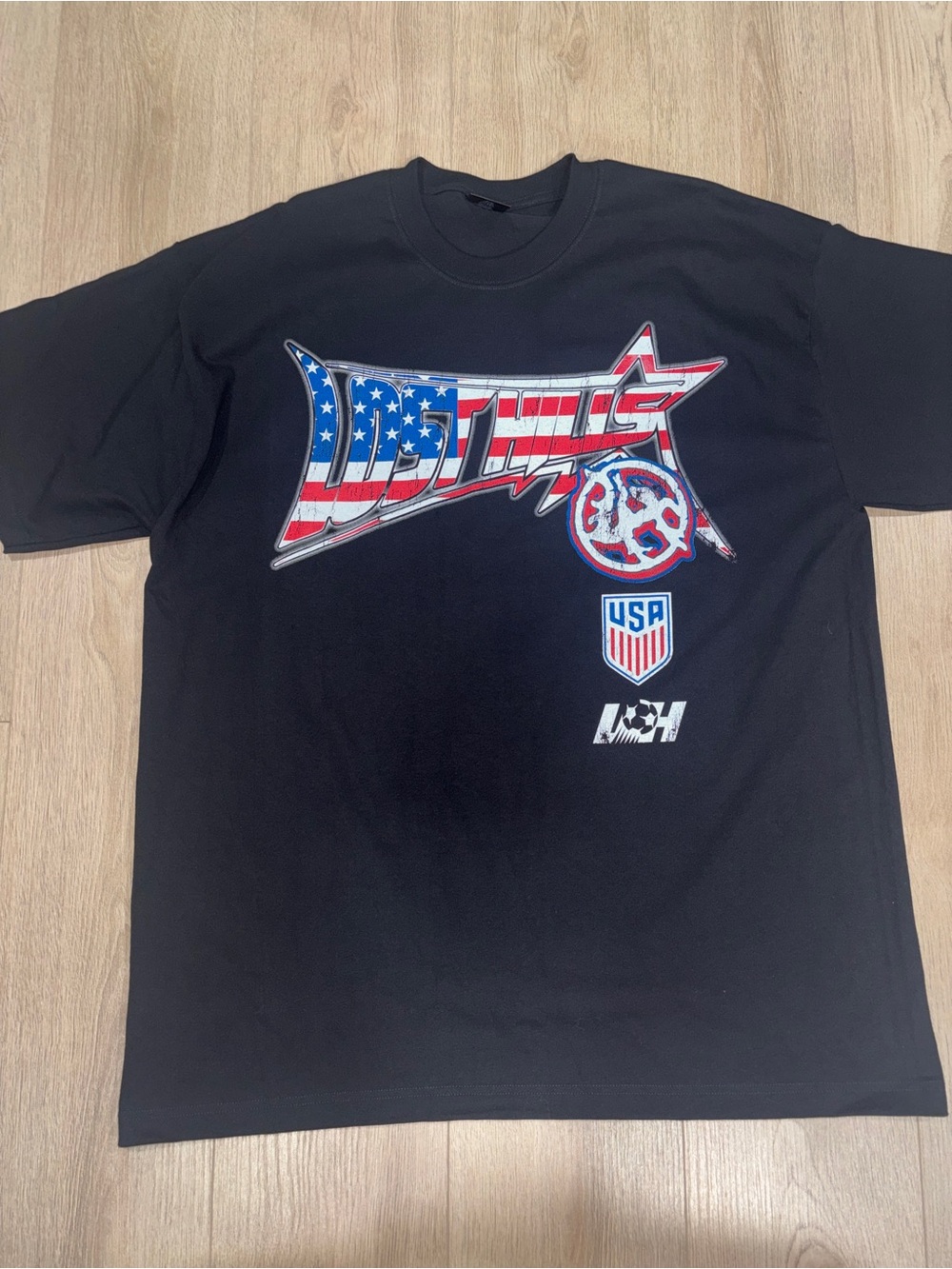 Lost Hills World Cup Graphic Crewneck T-Shirt - Black